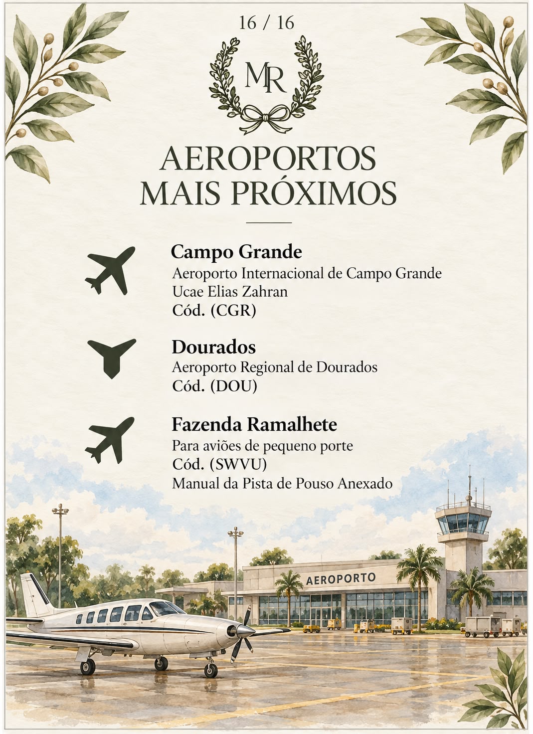 Aquarela de avião e aeroporto